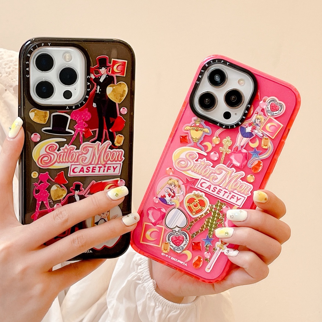 【Sailor Moon】casetify เคสโทรศัพท์มือถือ TPU นิ่ม แบบใส ลายเซเลอร์มูน สําหรับ iPhone 15 Pro max 15 Pro 13 Pro max 14 Pro 12 Pro max 11 11Pro max 12