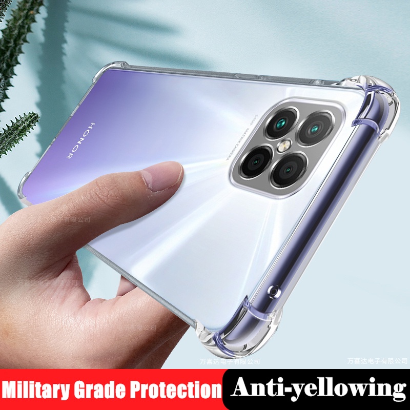 สําหรับ Honor X8 4G TFY-LX1 TFY-LX2 TFY-LX3 Slim Crystal Clear Soft ซิลิโคน Jelly Case สี่เสริมมุมฝา