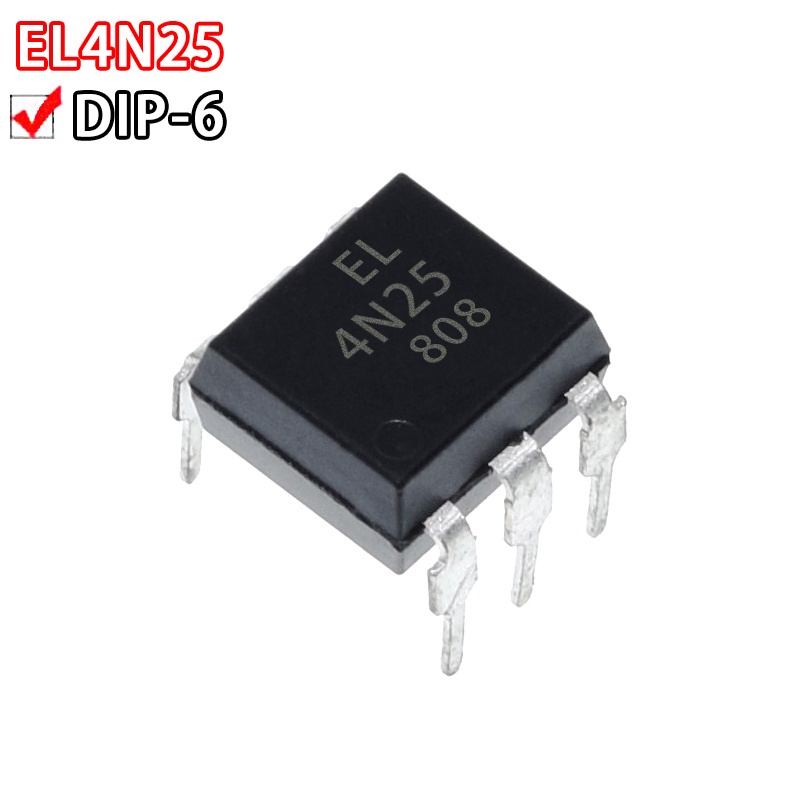 10 ชิ้น EL4N25 4N25 in-line optocoupler DIP6 photocoupler IC