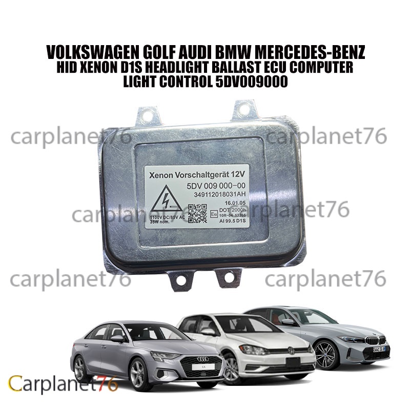 VOLKSWAGEN AUDI MERCEDES-BENZ HID XENON D1S ไฟหน้า BALLAST ECU คอมพิวเตอร์ควบคุมแสง 5DV 009 000