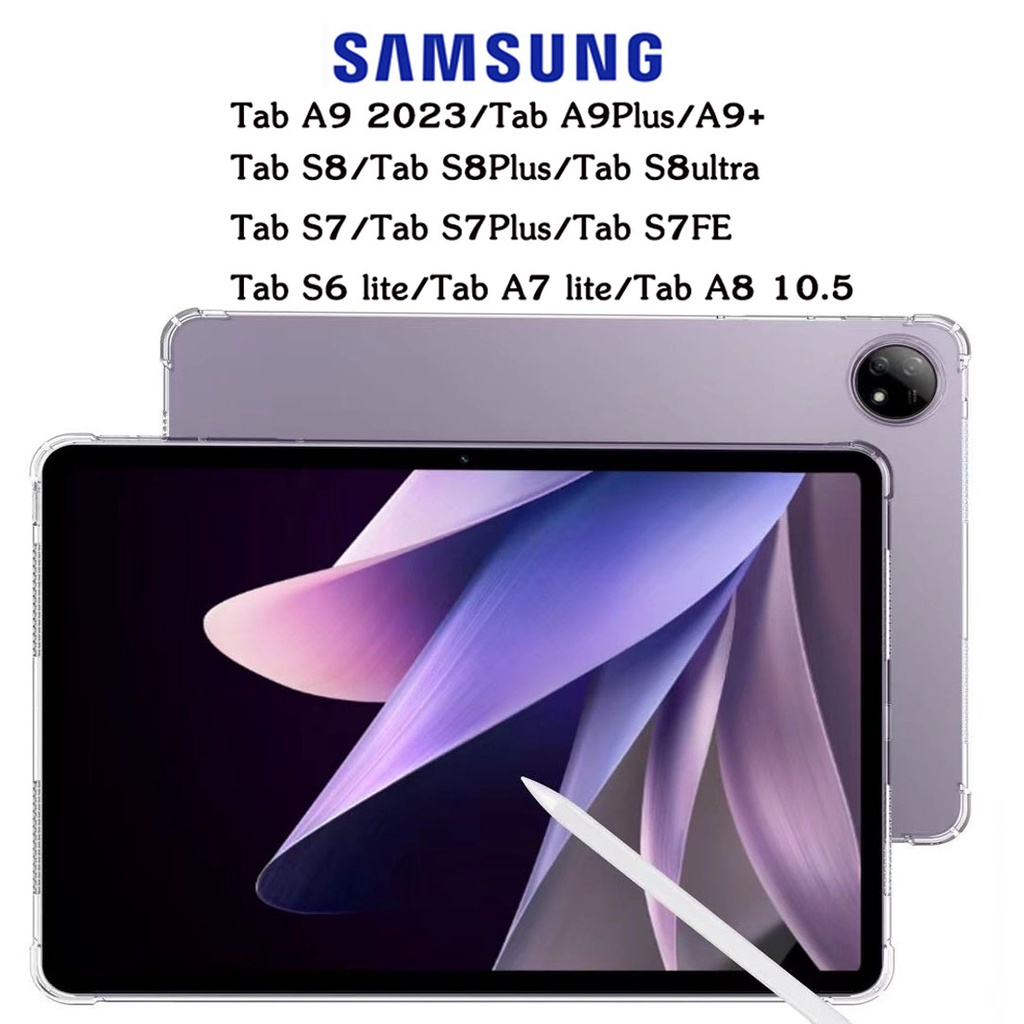 เคสใส กันกระแทก Tpu Case For Samsung Galaxy Tab A9 Tab A9Plus Tab S6 lite Tab A7 lite Tab A8 S7FE Tab A9 Plus S7Plus