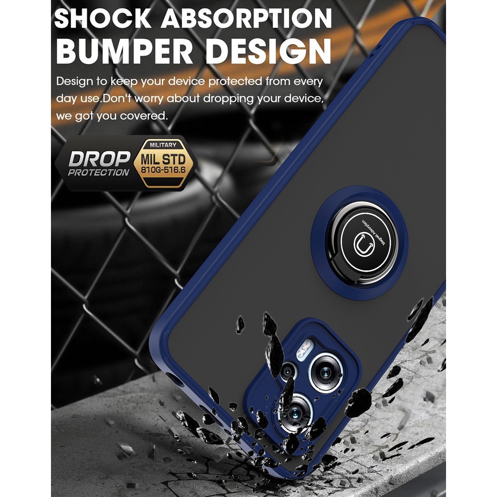 เคสโทรศัพท์มือถืออะคริลิค แบบแข็ง ป้องกันกล้อง กันกระแทก พร้อมแหวนขาตั้งแม่เหล็ก สําหรับ Xiaomi POCO X3 X4 X5 PRO X3 GT X4 GT 5G - รูปที่ 5