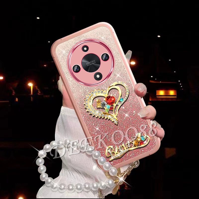 เคสโทรศัพท์สําหรับ Honor X9b X9a X8a X7a X6 X8 90 Lite Magic5 Pro 4G 5G Handphone Casing 3D Love Col