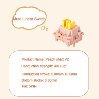 Outemu สวิตช์คีย์บอร์ด V2 Lime Switch V2 กันฝุ่น เสียงเงียบ สีเหลืองนม
