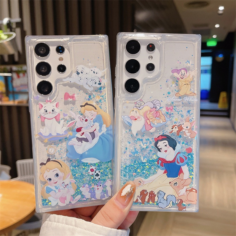 เคสโทรศัพท์ซิลิโคน TPU แบบนิ่ม ลายอลิซ และสโนว์ไวท์ กันกระแทก สําหรับ Samsung S23 Ultra Galaxy S21 FE Note 9 Note 20 S22Ultra S21Plus S21Ultra S20Ultra