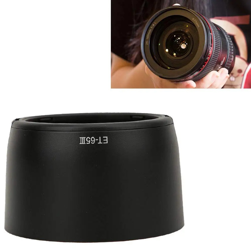 ET-65III Lens Hood for Canon EF 85mm f/1.8 USM 100mm f/2, SF EF 135mm f/2.8 Lens Hood ET65 III ET 65