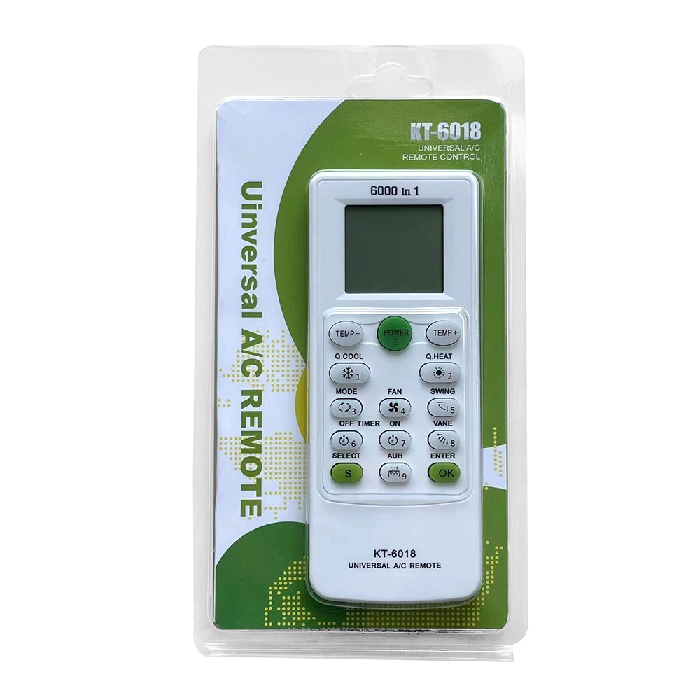 KT-6018 รีโมทคอนโทรลเครื่องปรับอากาศสากลสําหรับ Aux Carrier Changhong Chigo Daikin Gree Haier Hisense Panasonic Samsung