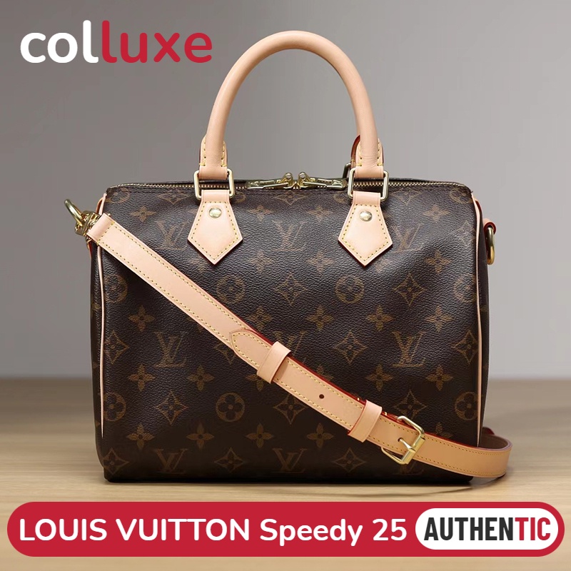 แบรนด์ใหม่และเป็นของแท้/หลุยส์วิตตอง Louis Vuitton กระเป๋ารุ่น SPEEDY 25 &amp; Speedy 30 กระเป๋าสะพายข้างผู้หญิง/ไหล่