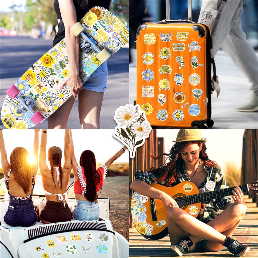 ❉ สติกเกอร์ ลายดอกไม้ Slang Art Series 01 ❉ สติกเกอร์แฟชั่น กันน้ํา DIY 50 ชิ้น/เซต