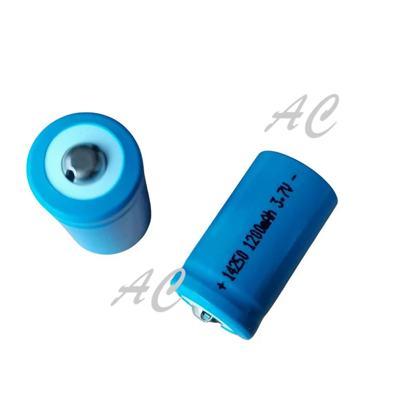 AC Replacement battery 14250 3.7V 1200mAh rechargeable lithium battery green external line penlight 