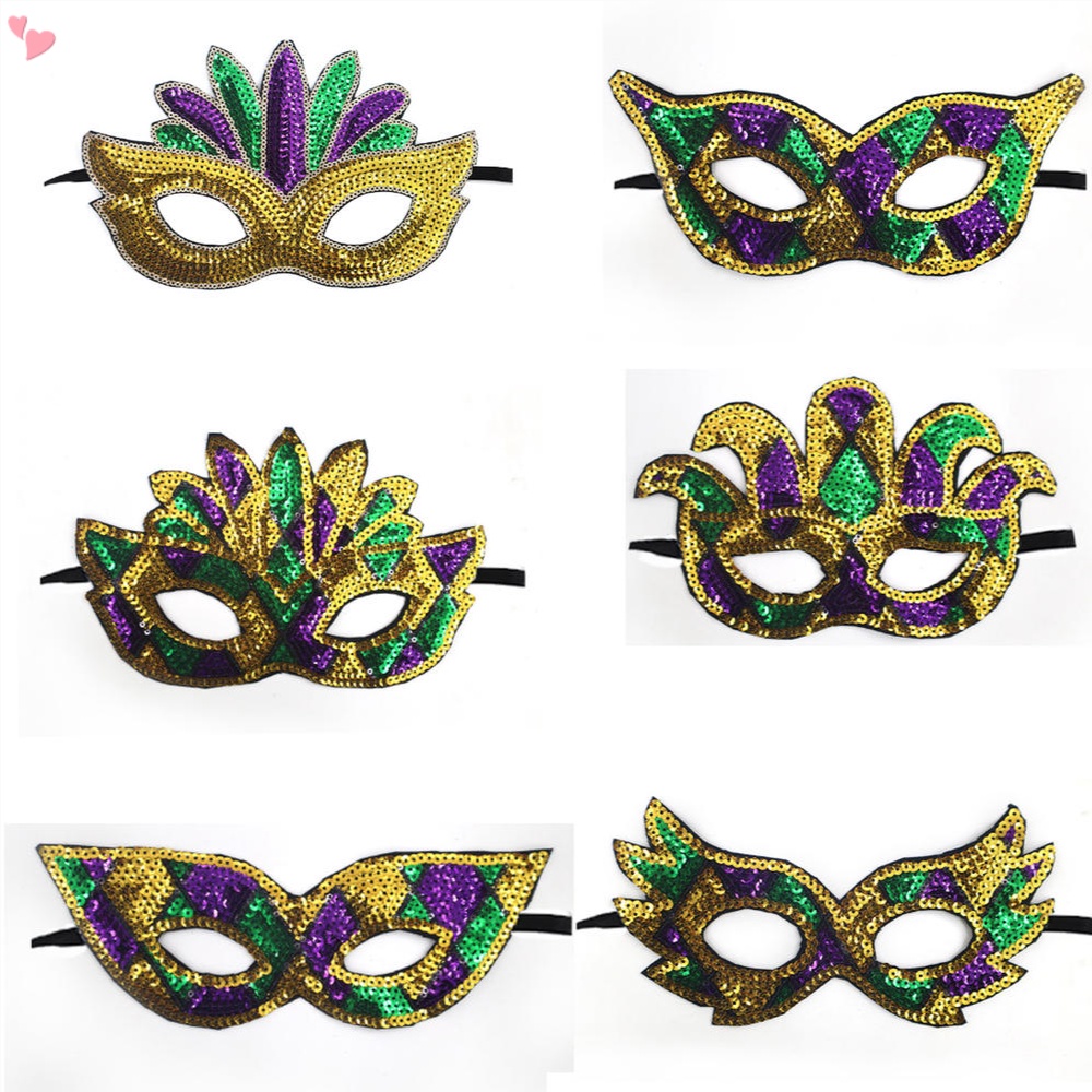 หน้ากาก Mardi Gras ประดับเลื่อม สําหรับปาร์ตี้คริสต์มาส