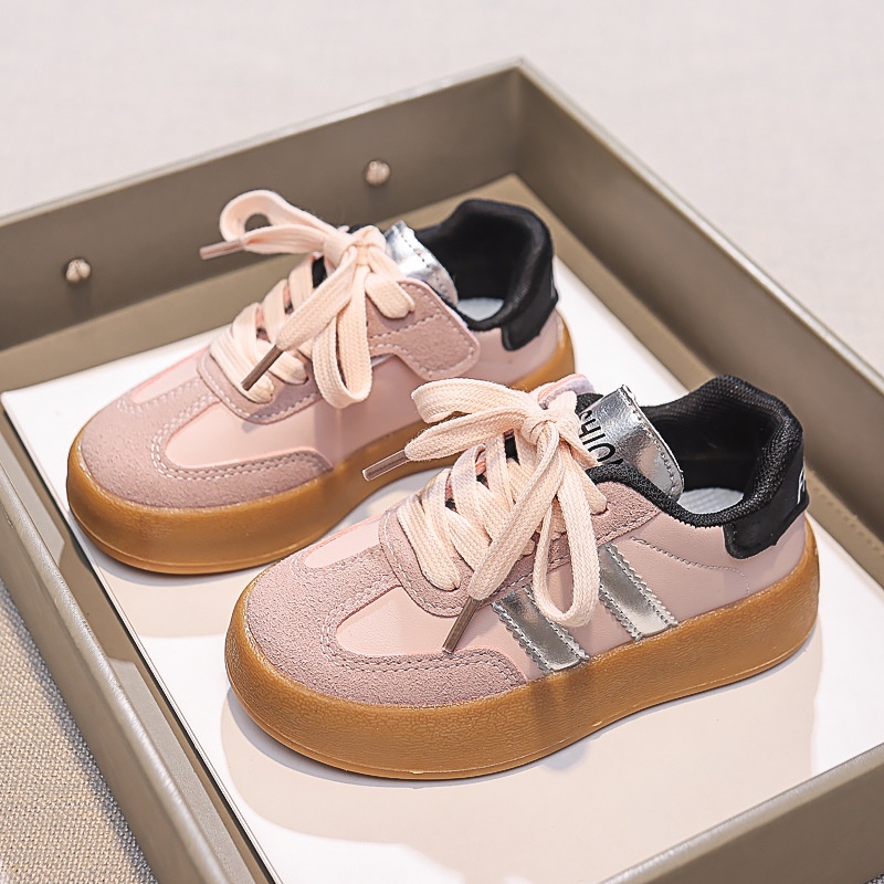 รองเท้าผ้าใบลําลอง แบบนิ่ม แบบผูกเชือก เข้ากับทุกการแต่งกาย แฟชั่นฤดูใบไม้ผลิ และฤดูใบไม้ร่วง สําหรับเด็กผู้หญิง และเด็กผู้ชาย 2023 - รูปที่ 2
