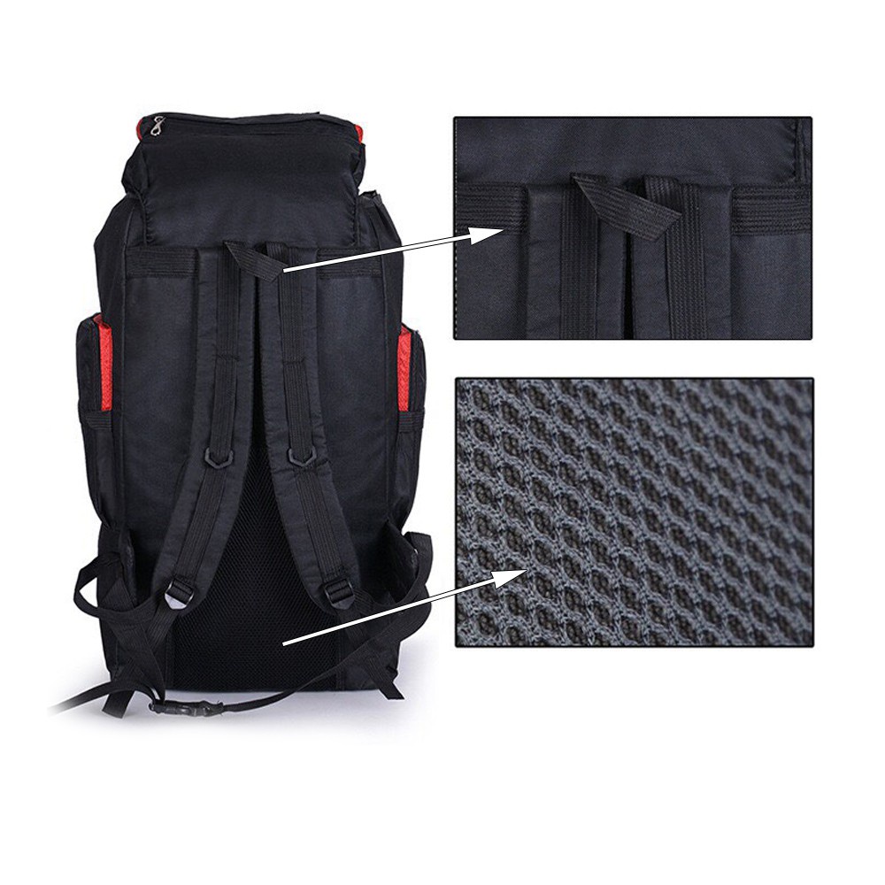 💥พร้อมส่ง 24 ชม มีหลายสี💥กระเป๋าเป้ใส่เดินทางขนาด 80ลิตร  Backpack  ใบใหญ่ กันน้ำ น้ำหนักเบา มีสีดำ สีแดง สีกรม