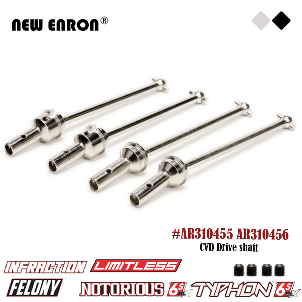 เพลาหน้าหลังเหล็ก CVD Drive shaft AR310455 อาร์310456 สําหรับ RC รถ Arrma 1/7 1/8 6S Felony Infrecti