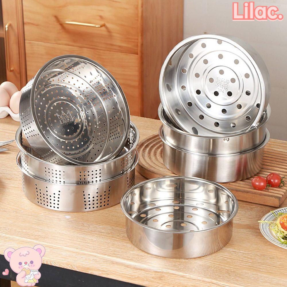 Lilac ตะแกรงนึ่งอาหาร สเตนเลส 304 กันลวก อเนกประสงค์ อุปกรณ์เสริม สําหรับหม้อหุงข้าว