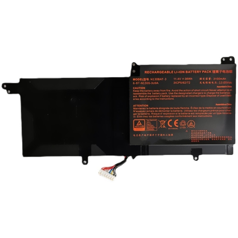 N130BAT-3 Laptop Battery for CLEVO N130BAT-3 6-87-N130S-3U9A N130BU 130WU N131BU N131WU NP3130 Pro 1