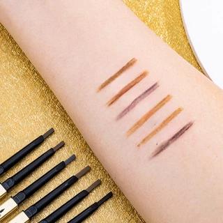 Double fine eyebrow pencil ดินสอเขียนคิ้วกันน้ำ 2 in 1 หัวเรียวเล็ก มีแปรงปัดคิ้วในตัว