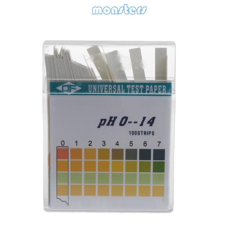 Mon แถบกระดาษลิตมัสทดสอบค่า PH 0-14 แถบ สําหรับทดสอบน้ําลาย กรดอัลคาไลน์ 100 ชิ้น