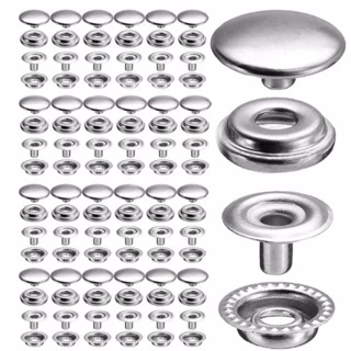 25 sets/100PCS bag 10/12.5/15/17/20mm hand pressed metal snap button rivet button clothes pants leather sewing button