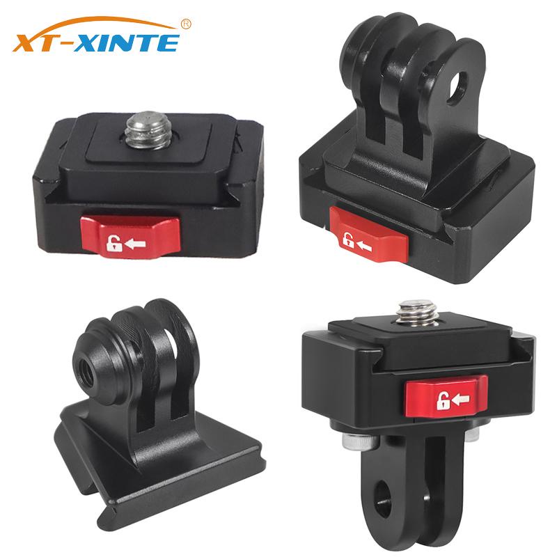 XT-XINTE Quick Release Clamp อลูมิเนียม Mini V Mount แผ่นสําหรับ GoPro 13 OSMO 360 กล้อง DSLR ขาตั้งกล้อง Monopod อะแดปเตอร์อุปกรณ์เสริม