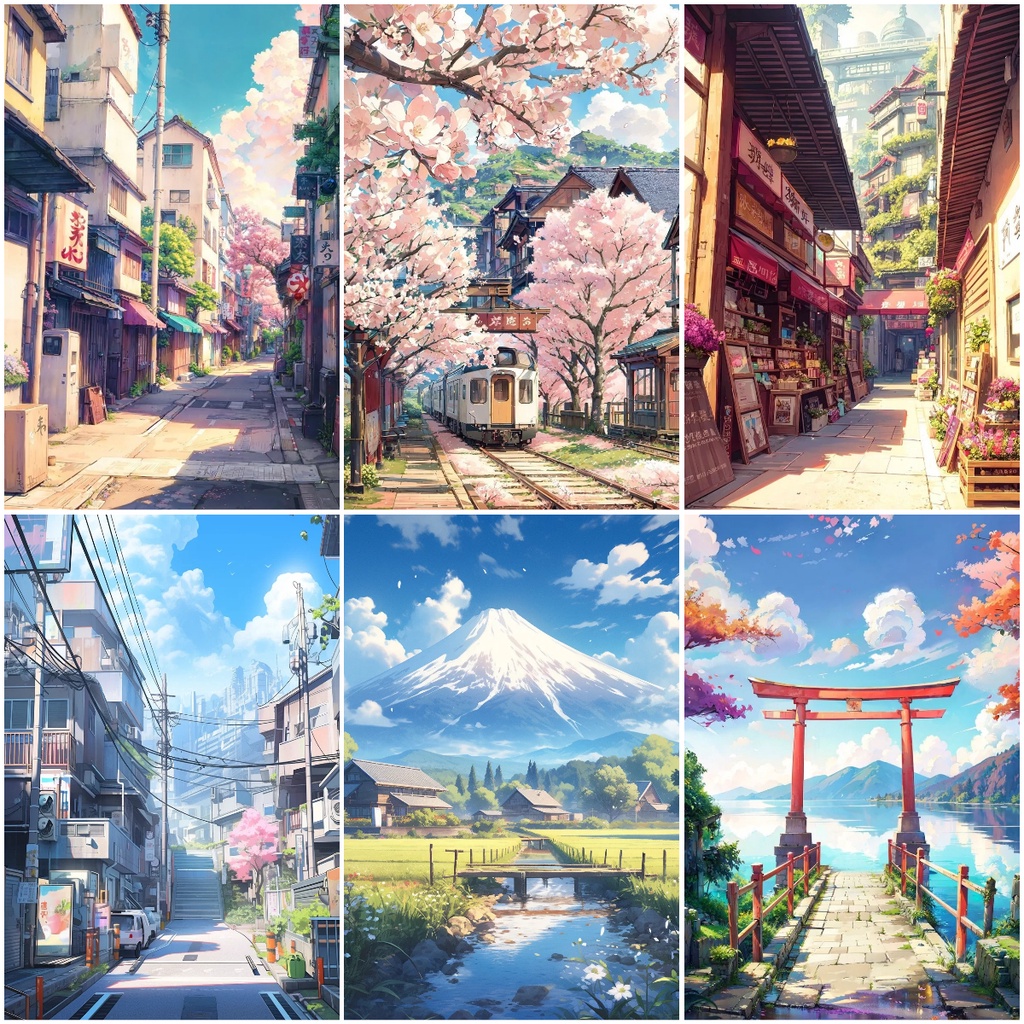 【Tokyo Scenery】Jigsaw Puzzle 300/500/1000 ชิ้น ไม้ ของขวัญวันเกิด อะนิเมะที่กําหนดเอง