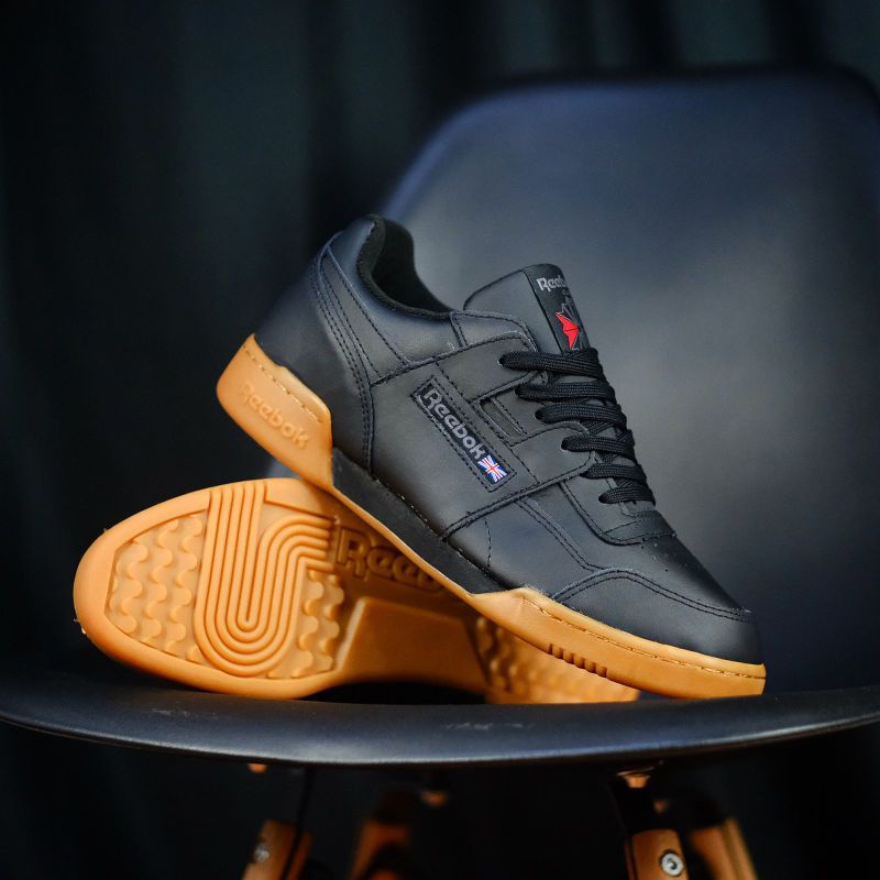 PRIA Reebok Classic Workout Plus Black Sole Gum Men's Shoes