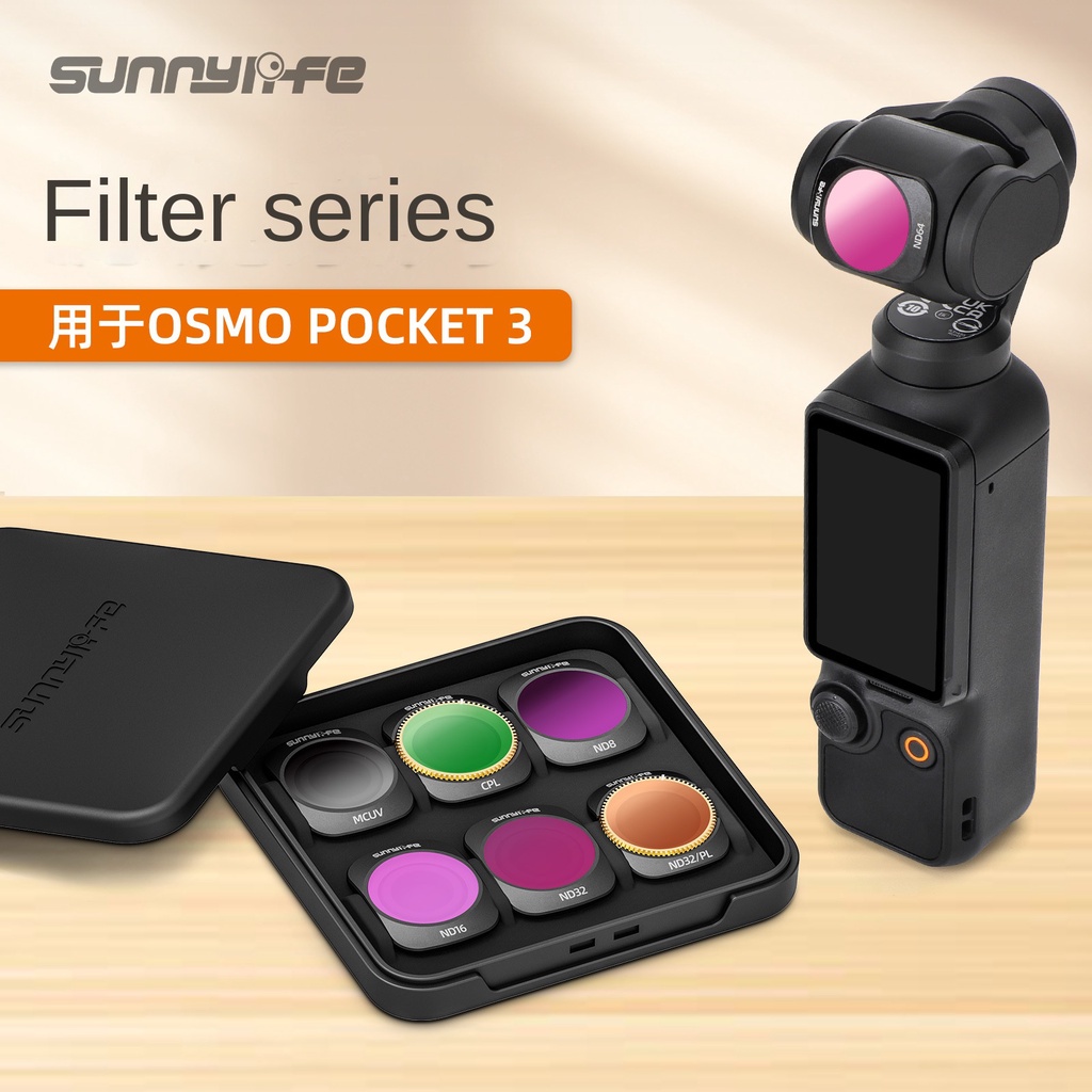 Sunnylife เหมาะสําหรับ Dji OSMO POCKET 4/Pocket 3 ตัวกรองแม่เหล็กปรับโลหะ CPL ND256 Polarizer ND64/PL