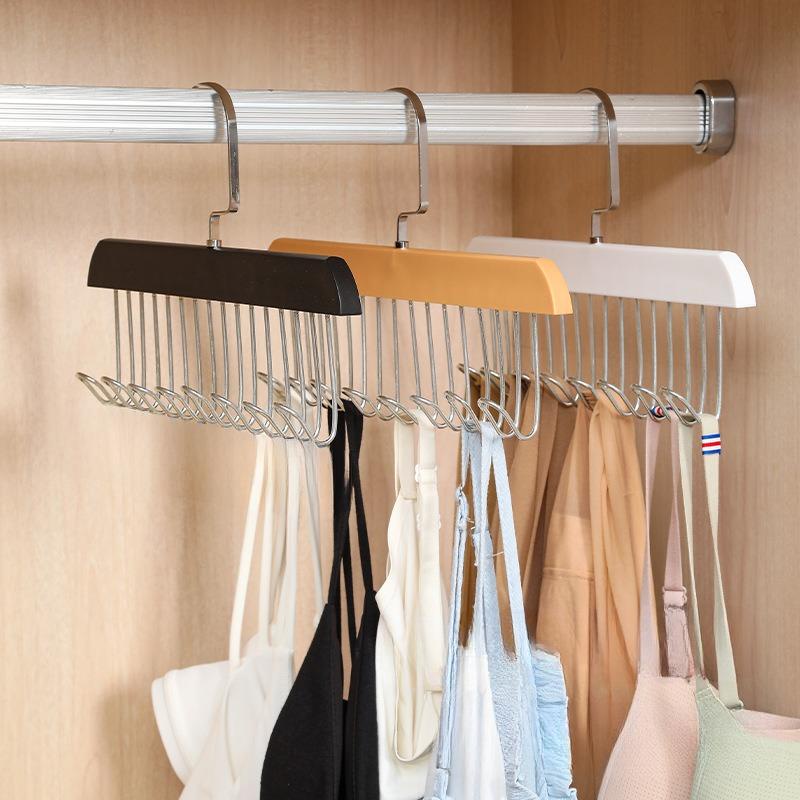 ไม้แขวน 8 ตะขออเนกประสงค์  แขวนผ้าพันคอ/เข็มขัด/ชุดชั้นใน