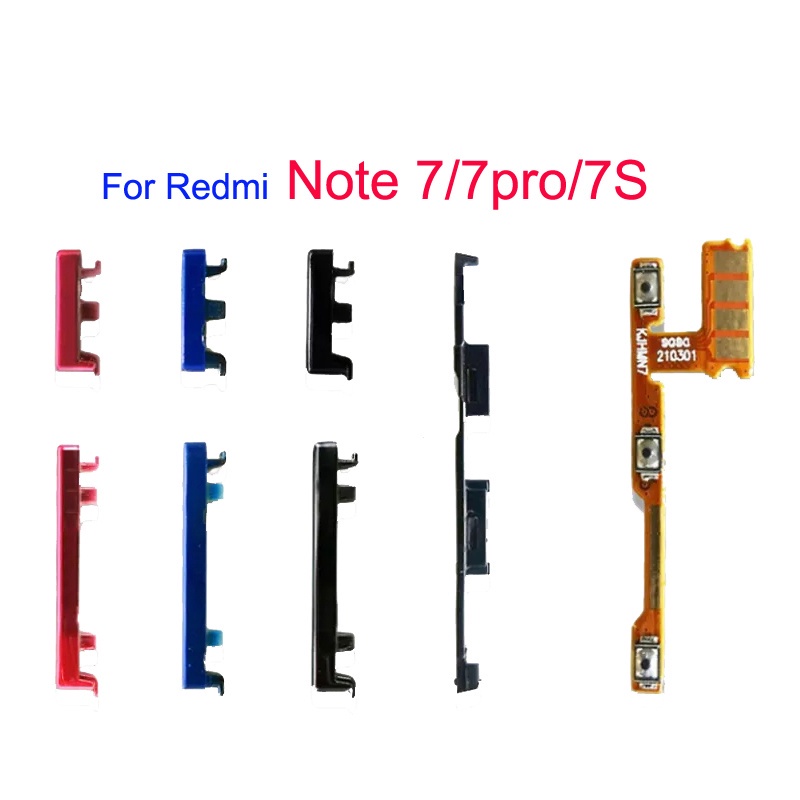 ปุ่มเปิดปิด ปุ่มปรับระดับเสียง ด้านข้าง แบบยืดหยุ่น สําหรับ Redmi Note 7 Pro 7S