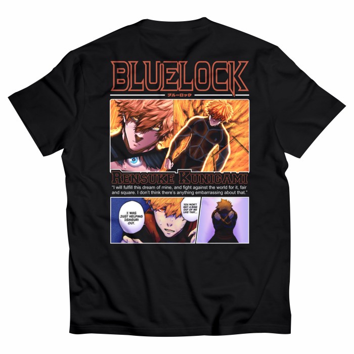 Rensuke Kunigami BLUELOCK Baju Anime T-Shirt Anime Manga S-5XL