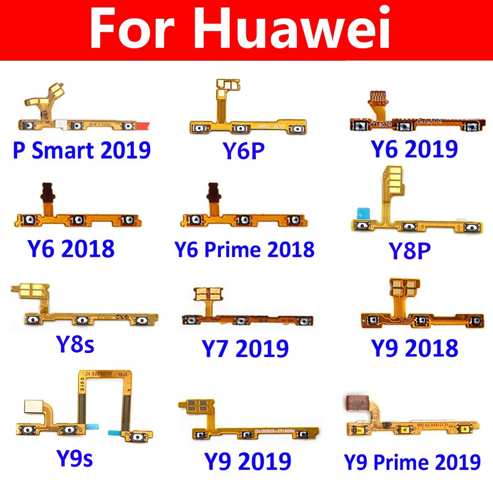 ปุ่มปรับระดับเสียง เปิดปิด ด้านข้าง สําหรับ Huawei Y5 Y6 Y7 Y9 Prime 2017 2018 2019 Y6P Y7P Y8P Y8s Y9s