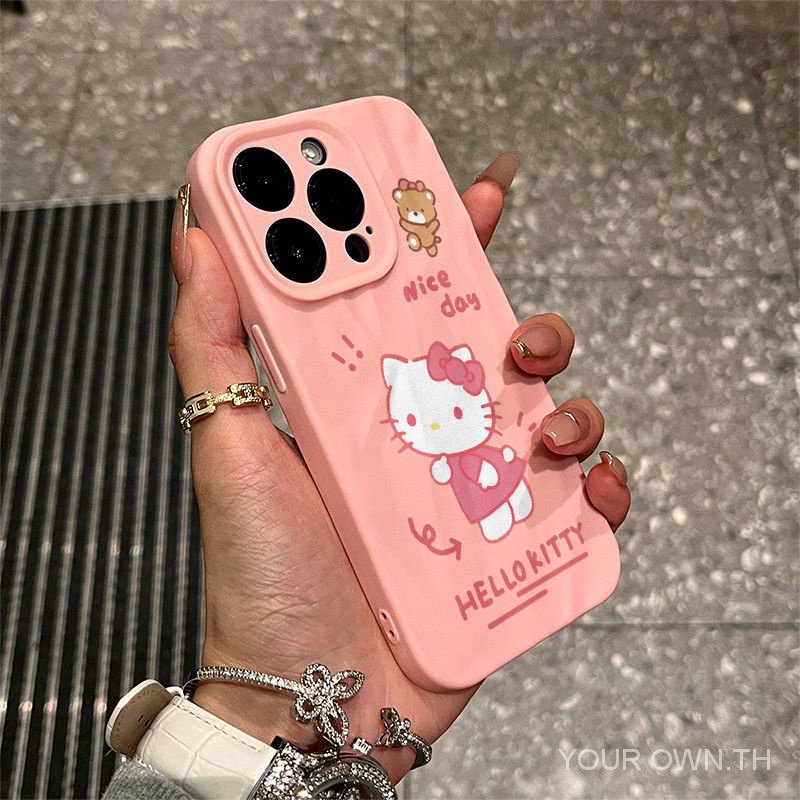 เคสโทรศัพท์มือถือ Tpu แบบนิ่ม ลายการ์ตูนคิตตี้ สําหรับ Apple Iphone 15promax 14pro 13 12 11 XR