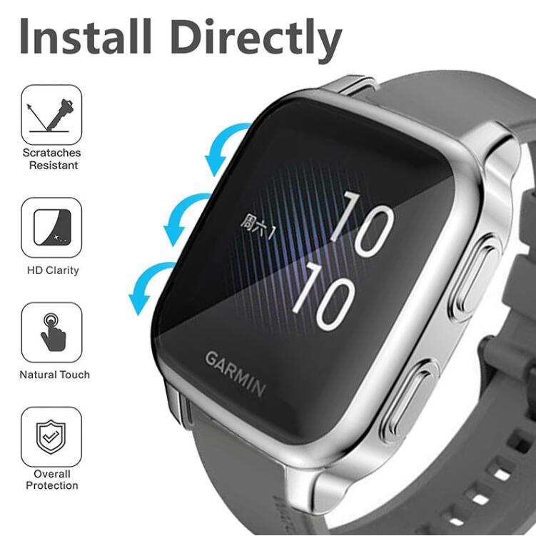 2 in 1 สายซิลิโคน พร้อมเคส สําหรับ Garmin Venu sq 2 TPU เคสป้องกันหน้าจอ สายซิลิโคน Venu sq / Venu sq music อุปกรณ์เสริมสมาร์ทวอทช์ สําหรับเปลี่ยน - รูปที่ 4