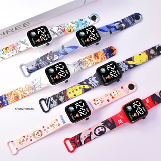 นาฬิกาข้อมือดิจิทัล ระบบไฟ LED กันน้ํา หน้าจอสัมผัสเต็มรูปแบ…