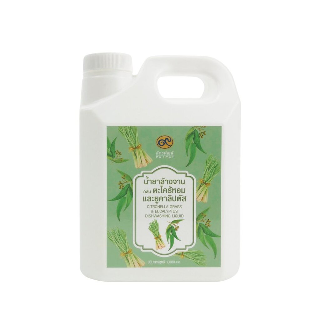 น้ำยาล้างจานกลิ่นตะไคร้หอมและยูคาลิปตัส ขนาด 1,000 มล. (Lemon Grass & Eucalyptus Dishwashing Liquid)
