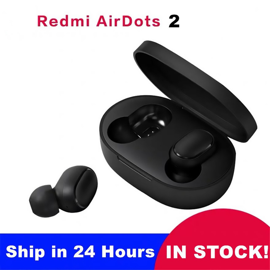 Redmi Airdots 2 Mi หูฟังบลูทูธไร้สาย 5.0 พร้อมไมโครโฟนแฮนด์ฟรี