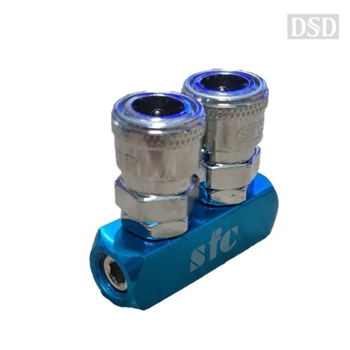 [พร้อมส่ง]⚙️ ข้อต่อคอปเปอร์ ควิกคอปเปอร์ 2 หัว ฐานตรง คอปเปอร์ 2 ทางตรง 1/4" ( 2 หุน ) SFC : 20SM-2I