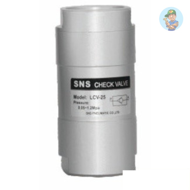 🎆 เช็ควาล์ว Check Valve ท่อลม ขนาด 1/8-1 นิ้ว รุ่น LCV