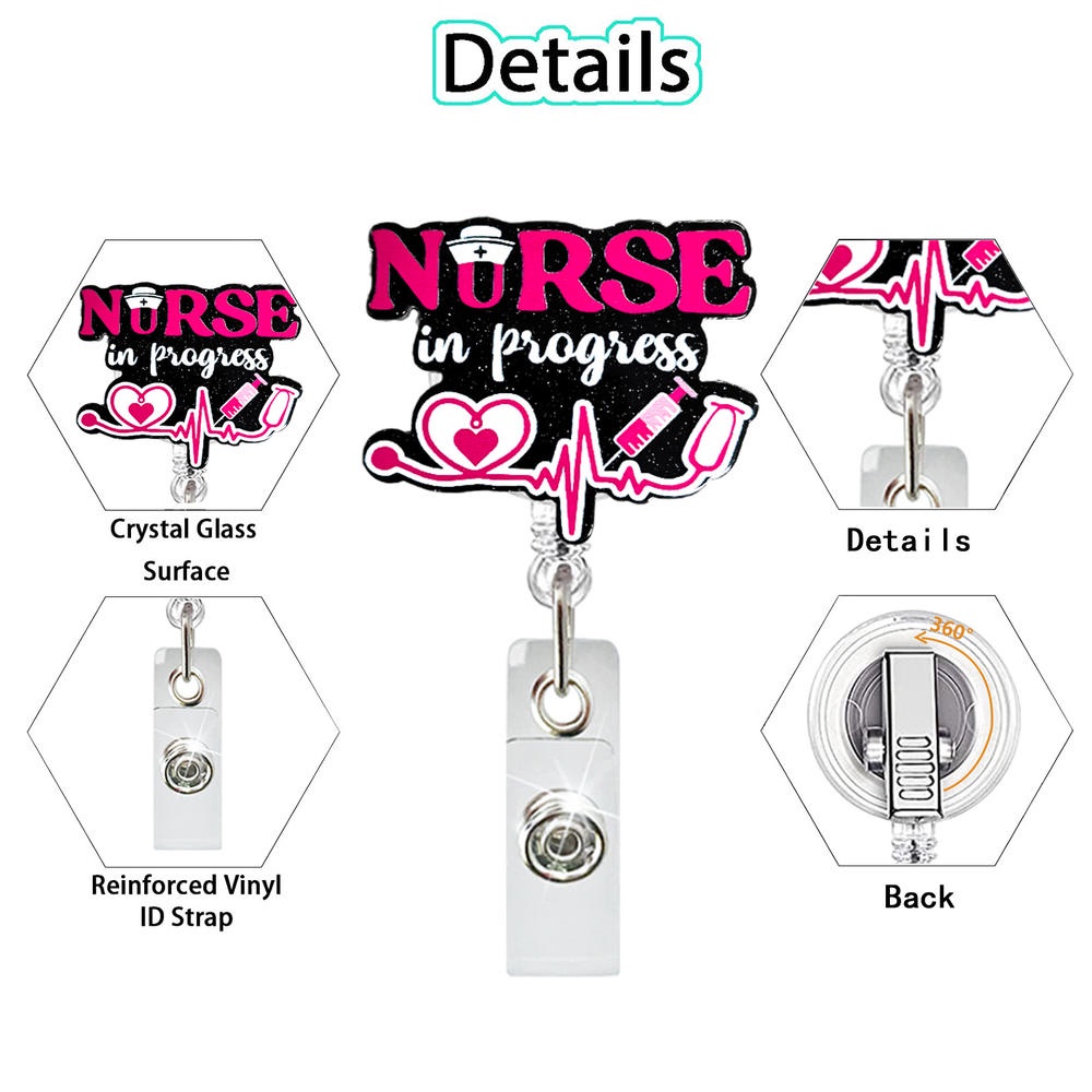 คลิปหนีบป้ายชื่อ อะคริลิค รูปสัตว์น่ารัก หมุนได้ 360 องศา สําหรับหมอ พยาบาล - รูปที่ 2