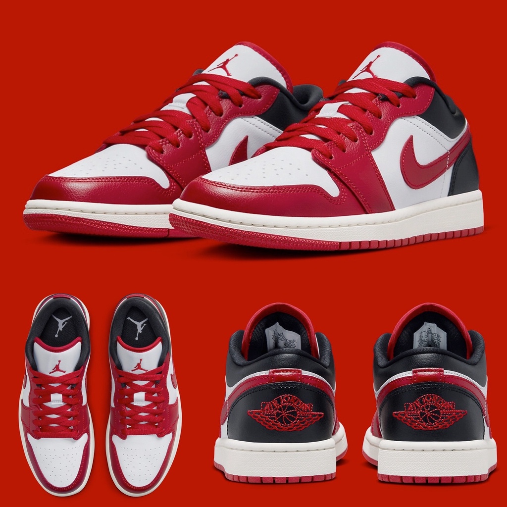 Nike Air Jordan1 Low "Reverse Black Toe","Cardinal Red"(DC0774-160/553558-607) รองเท้า true