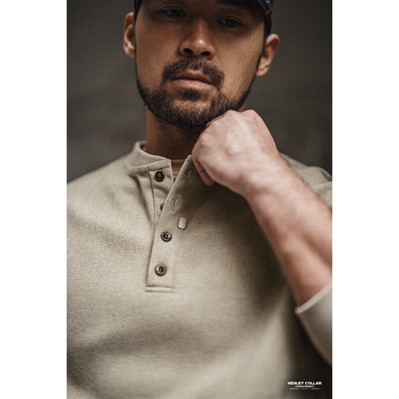 Retro Womens Youth 2025 ฤดูใบไม้ผลิใหม่อเมริกัน Casual Henry Collar เสื้อกันหนาวทําด้วยผ้าขนสัตว์สีเทา Series Cleanfit แขนยาวด้านล่าง — صورة 5