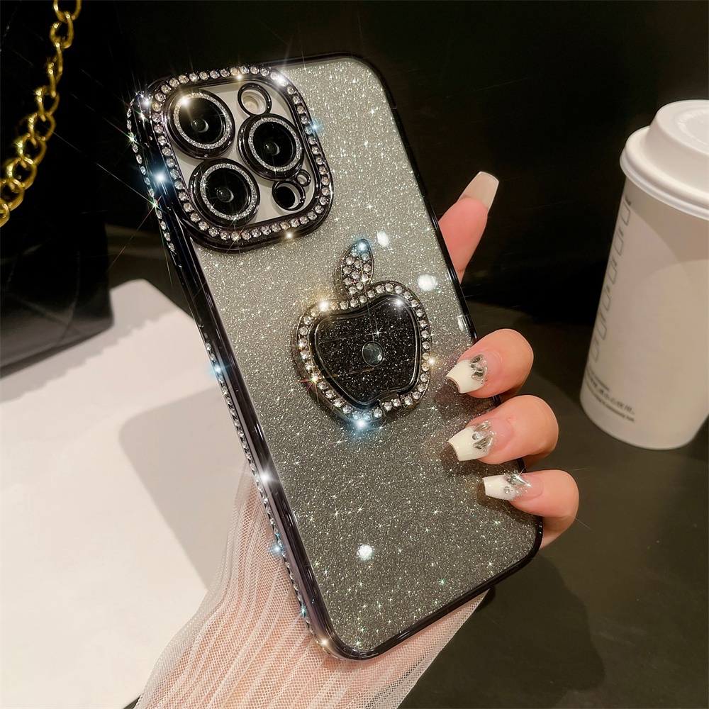 เคสโทรศัพท์มือถือ TPU นิ่ม ป้องกันเลนส์กล้อง หมุนได้ 360 องศา สําหรับ iPhone 11 12 13 14 15 pro max 14 15 plus XR XS max