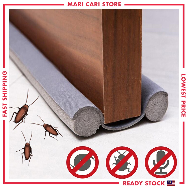 ประตู Gap ด้านล่างซีลกันฝุ่น Soundproof Windproof แมลง Blocker Stopper แถบปิดผนึกโฟมยาง Penutup Bawah Pintu