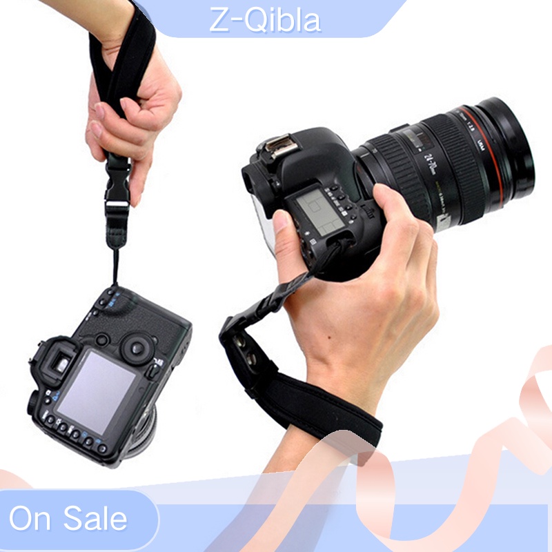 Z-qibla สายคล้องข้อมือ ผ้าฟาบริค สําหรับกล้อง Canon EOS Nikon Sony Olympus SLR/DSLR