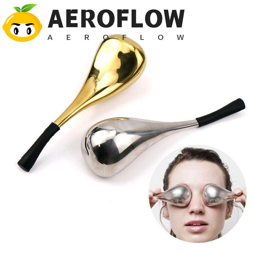 Aeroflow Ice Globes ช้อนนวด, Freeze Eyes Facial Globes Roller, Cryo Sticks ต่อต้านริ้วรอยทอง/เงินสแตนเลส Ice Hockey Roller Skin Care เครื่องมือ