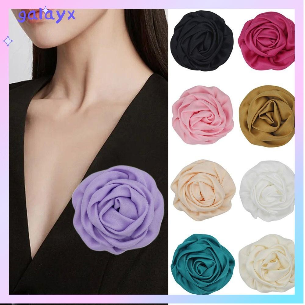 เข็มกลัดลายดอกไม้ม้วน GALAYX เข็มกลัดแฮนด์เมด 7 ซม. เข็มกลัดผ้า DIY