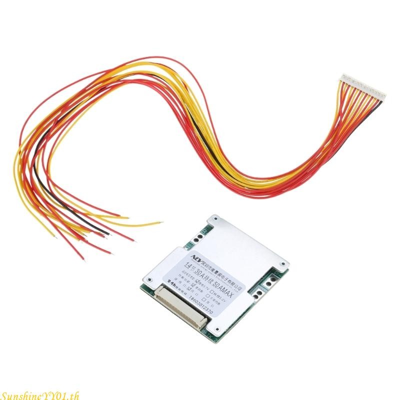Sun 14S 48V 30A สําหรับบอร์ดป้องกัน Electronics Li-ion Cell BMS- PC
