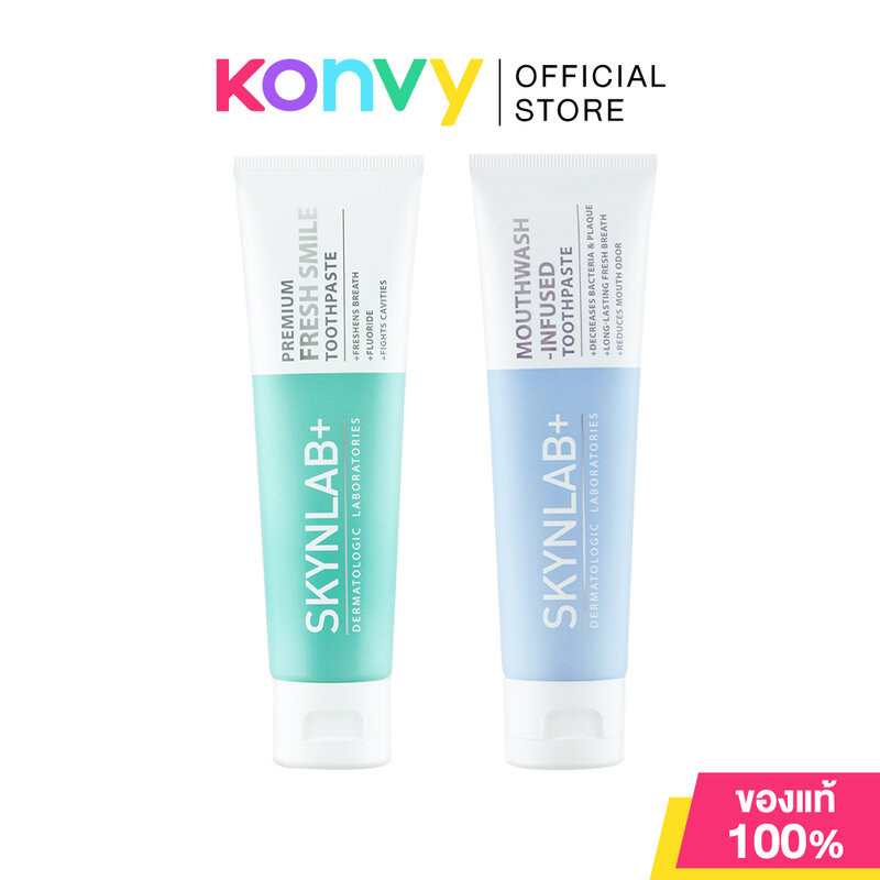 Skynlab Toothpaste สกินแล็บ ยาสีฟัน 100g (Mouthwash/Fresh Smile)