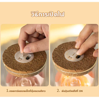 ของขวัญวันวาเลนไทน์ ดอกกุหลาบขวดโหล ของขวัญทานาบาตะ มีไฟLED ของขวัญวั ดอกกุหลาบ ดอกไม้ปลอม ของขวัญวันเกิด ดอกไม้ขวดโหล