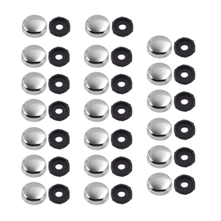 Cam 20 ชิ้นตกแต่งสกรูฝาครอบกระจกสกรูฝาครอบหมวก Fastener Enduring